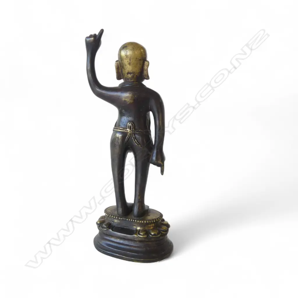 Chinese bronze infant Buddha figure, Image 1++